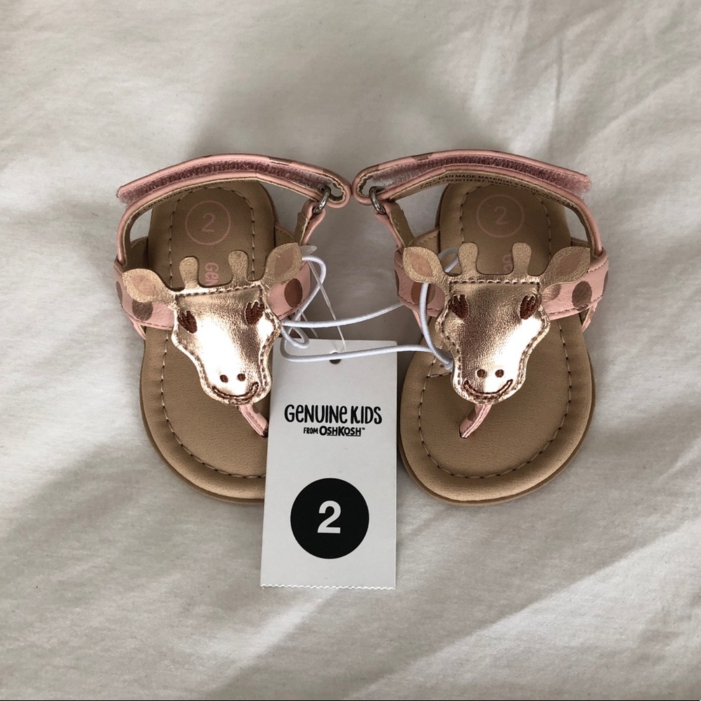 Brand new rose gold baby sandals. Size 2